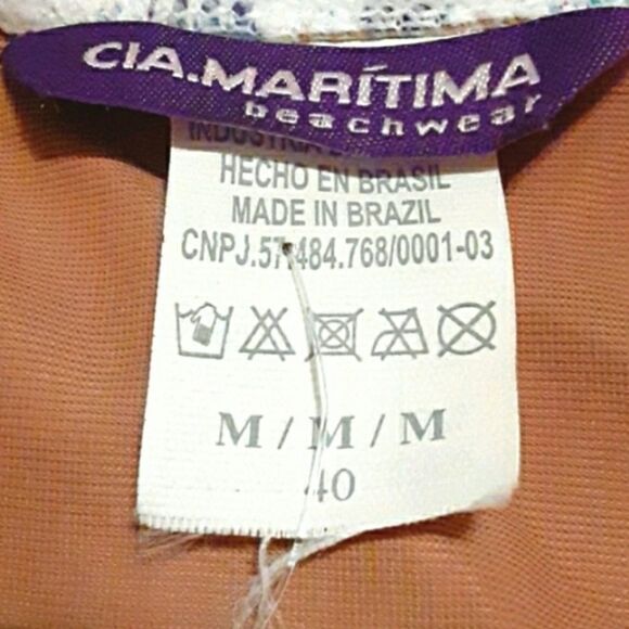 Cia Maritima Beachwear Silver Green & Purple Verde Tanga Bikini Set Size M - Picture 11 of 15